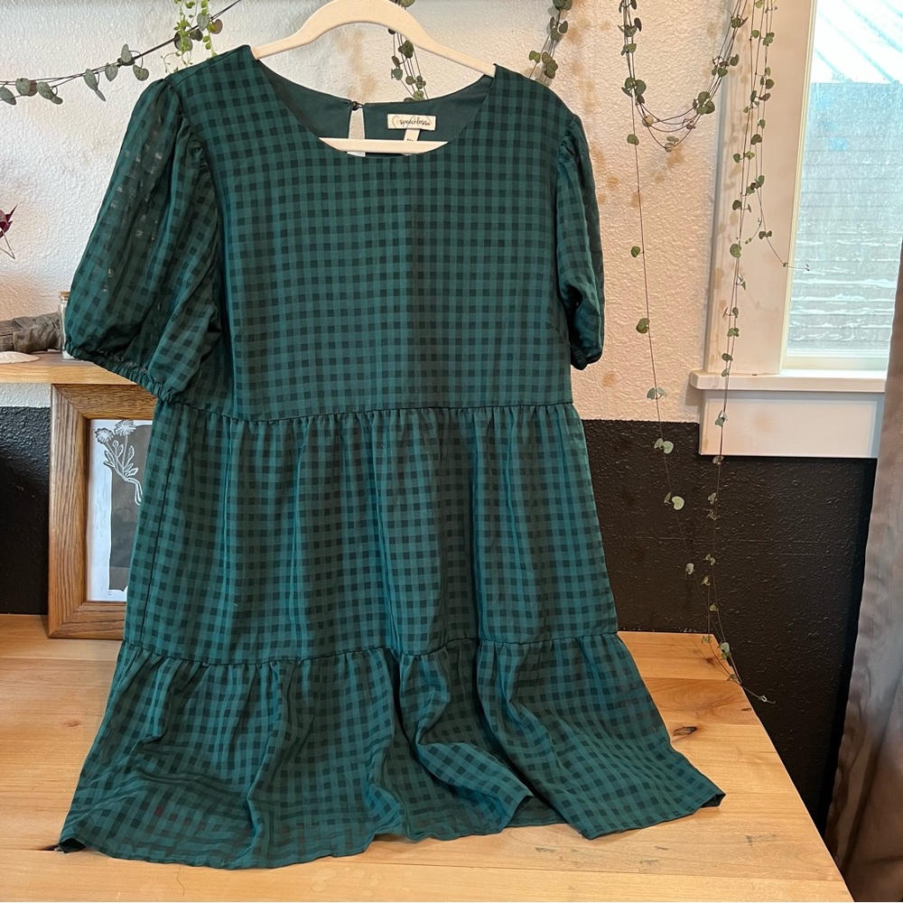 Plaid Green Dress